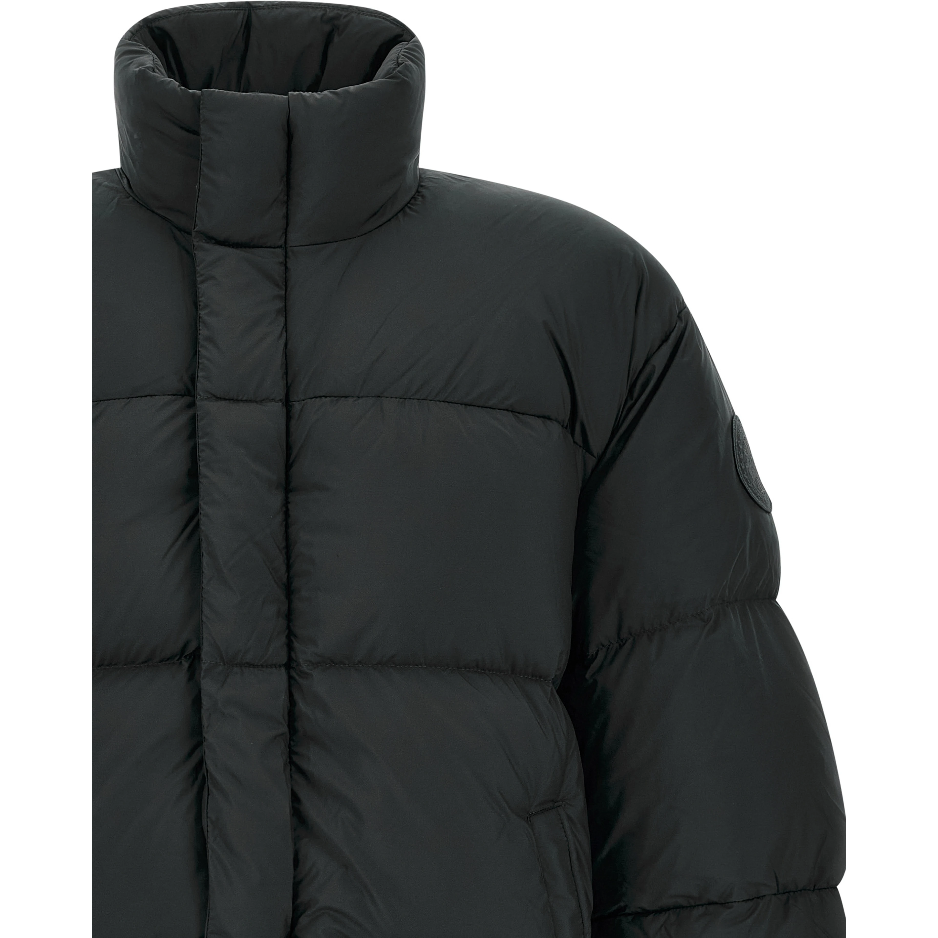 Black Polyamide Full-Length Jacket
