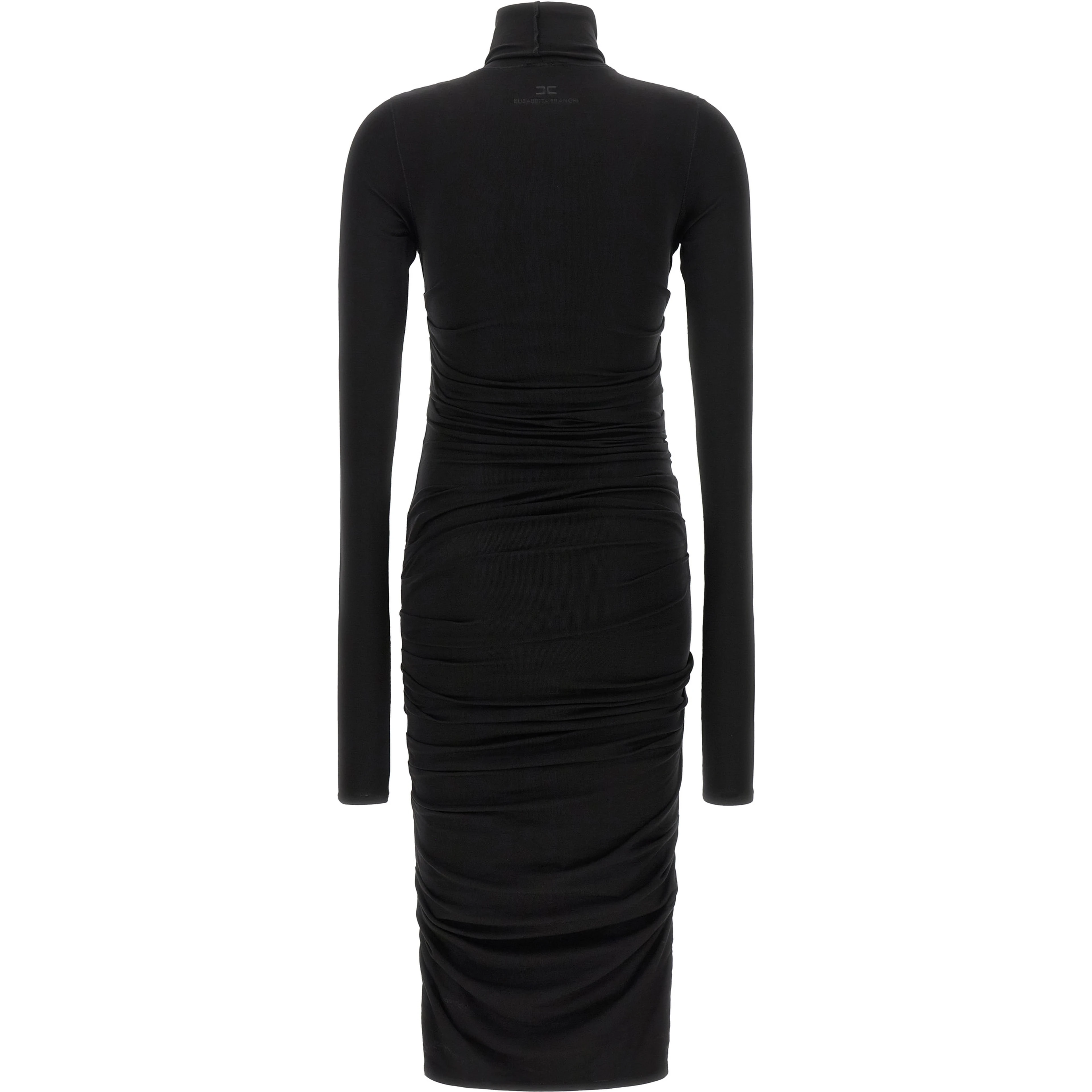 Black Lycra Midi Dress