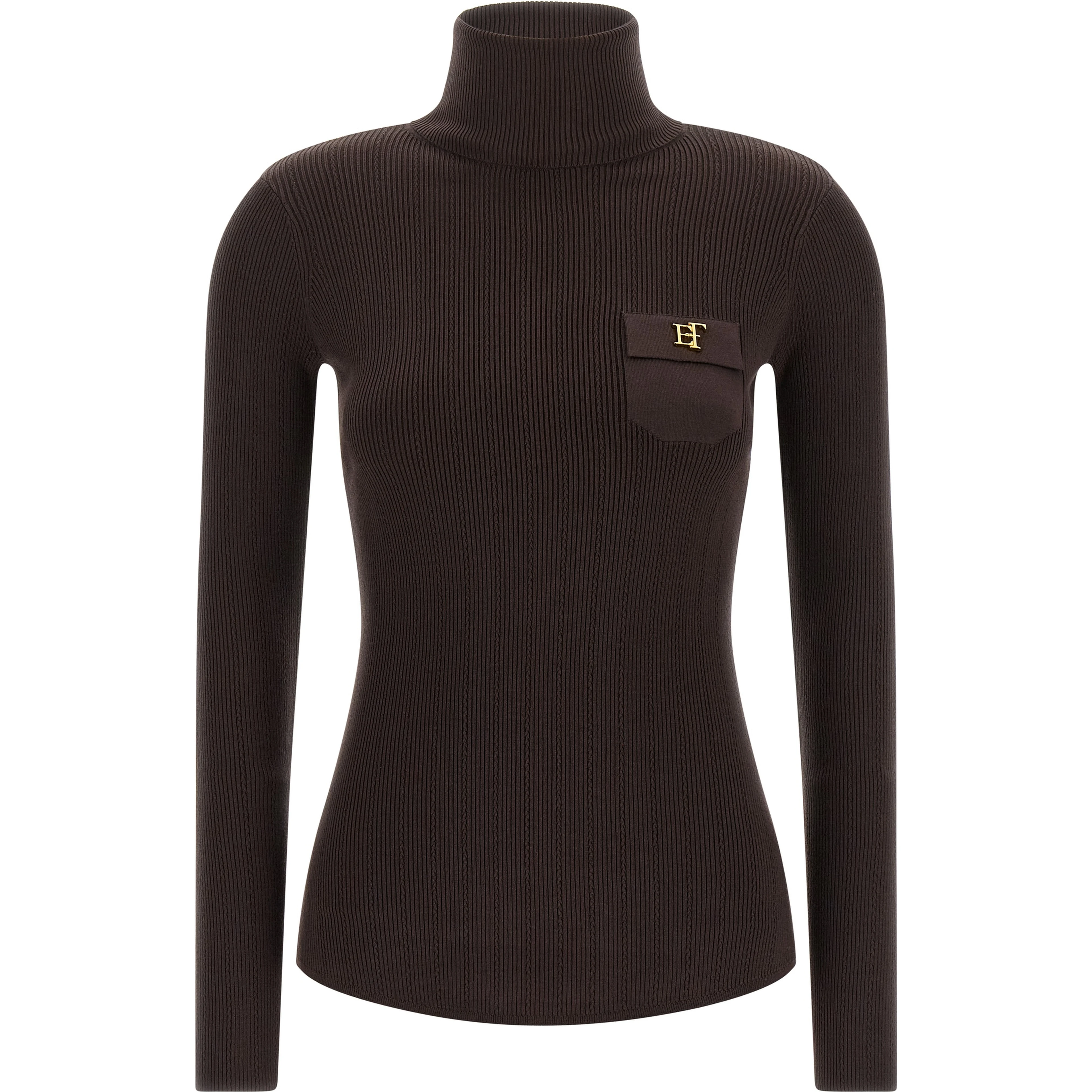 Brown Lycra Cardigan