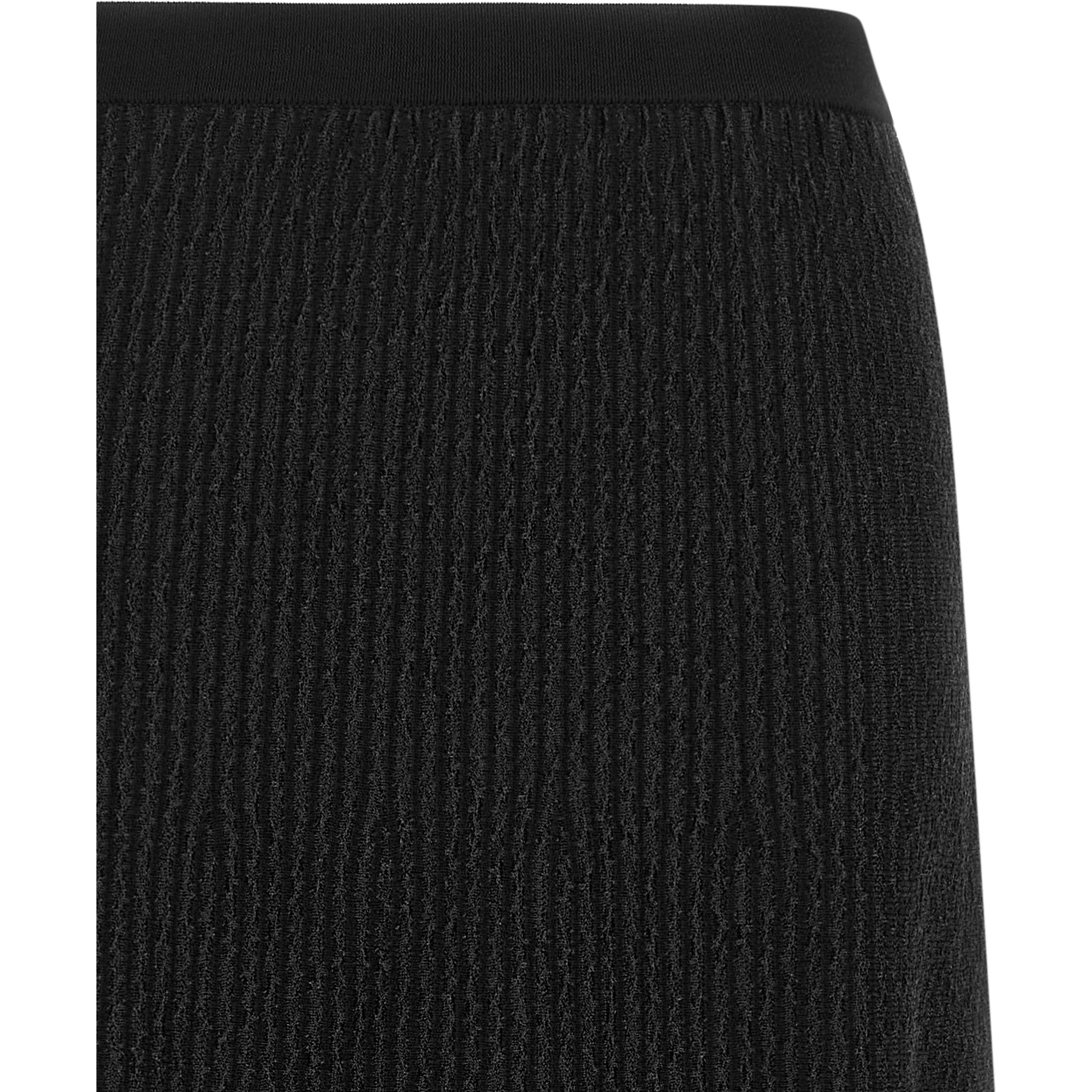Black Viscose Midi Skirt