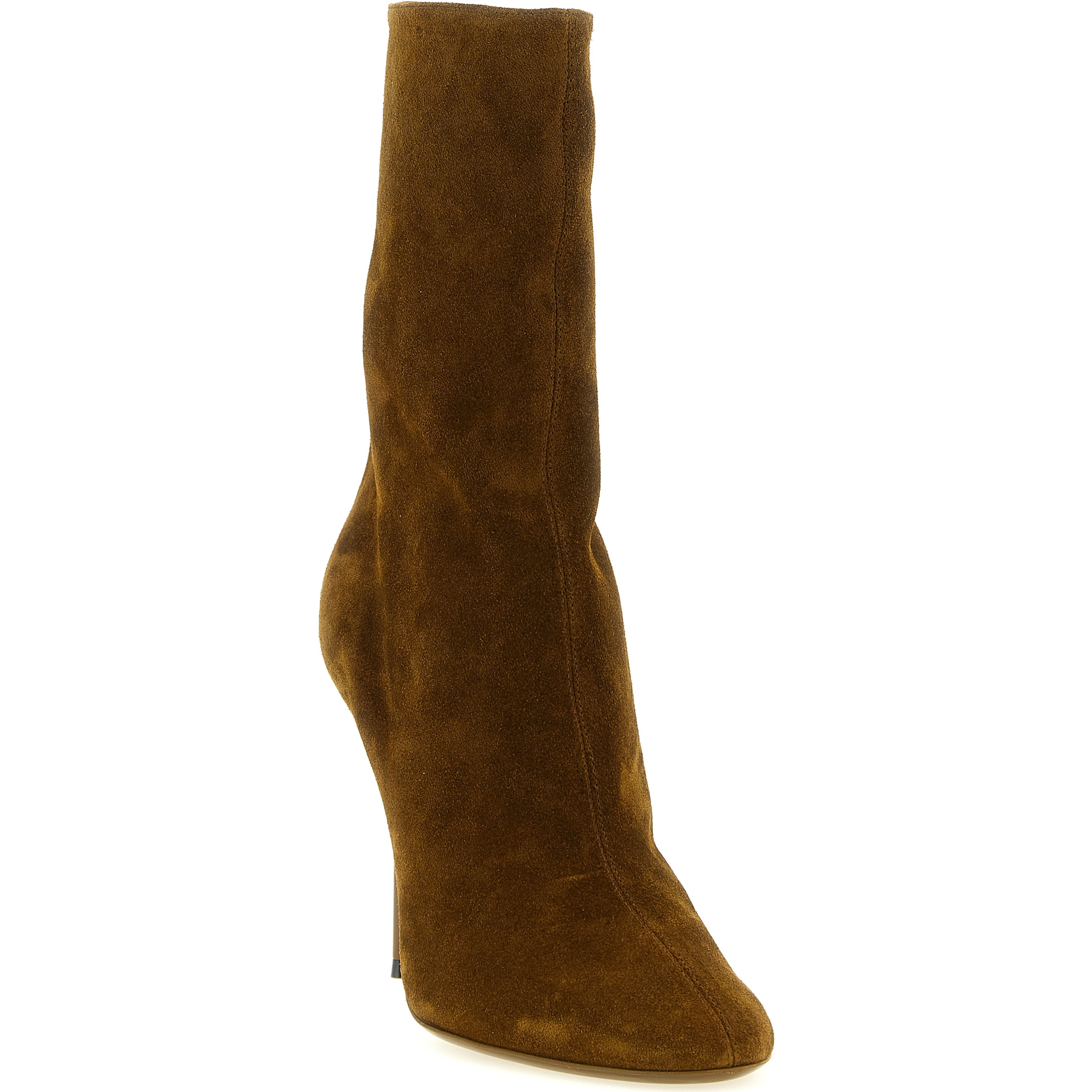 Brown Calfskin Ankle Boots