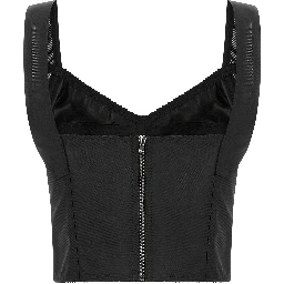 Black Polyamide Tank Tops