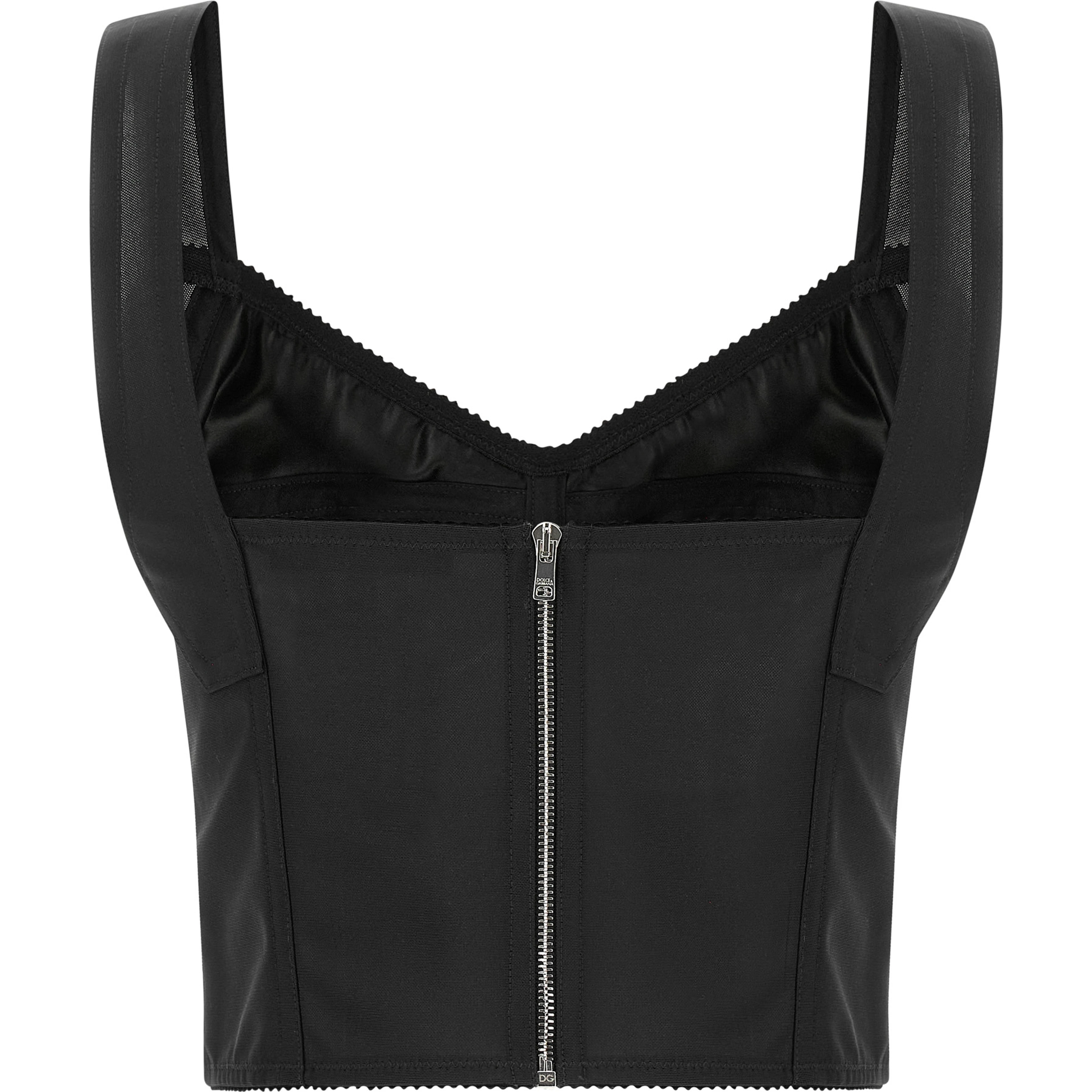 Black Polyamide Tank Tops