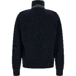 Blue Virgin Wool Full-Length Jacket