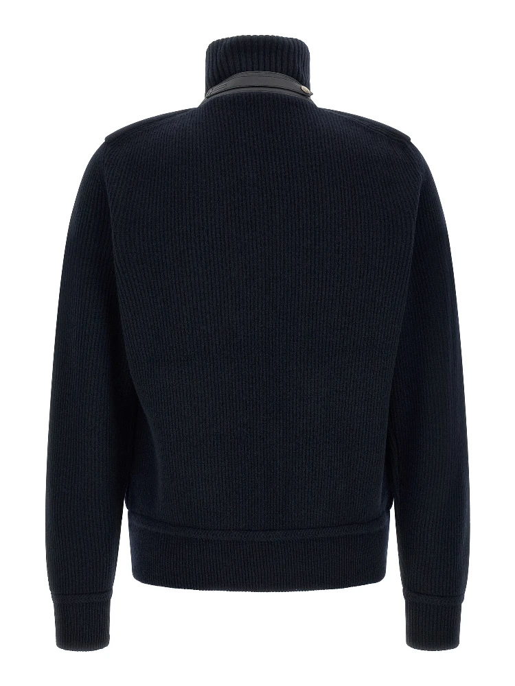 Blue Virgin Wool Full-Length Jacket alternative