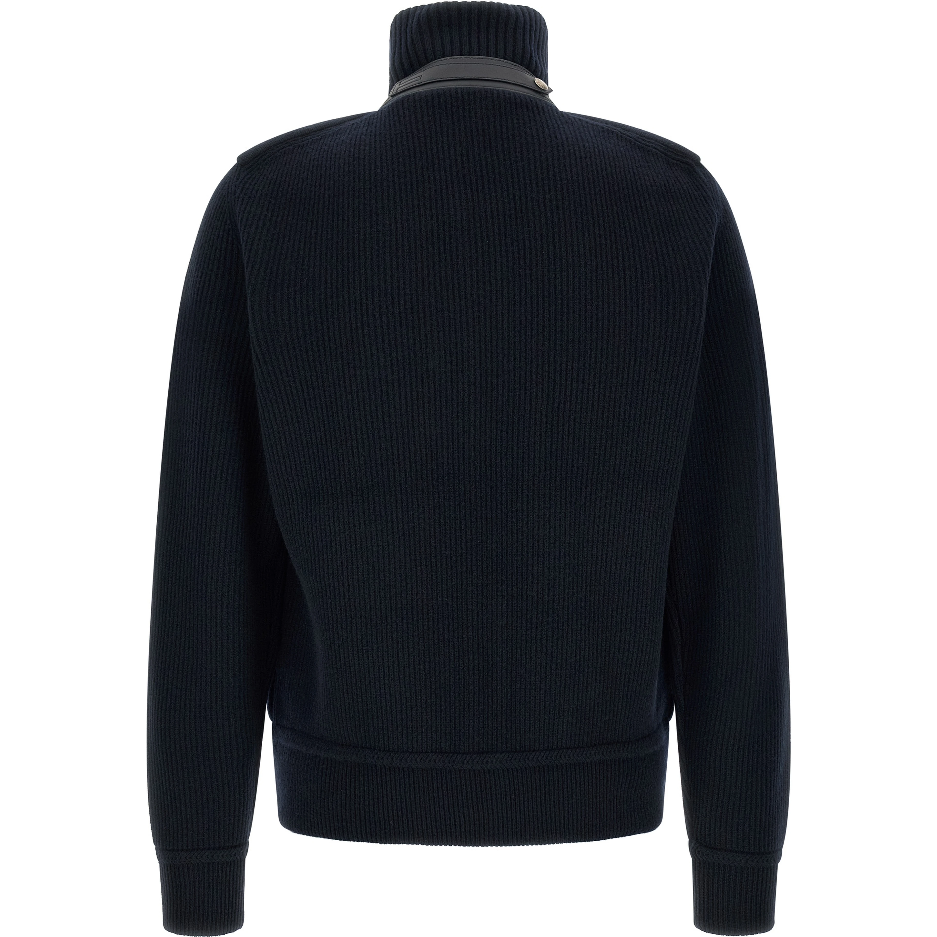 Blue Virgin Wool Full-Length Jacket