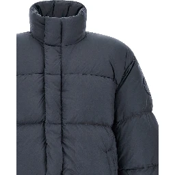 Gray Polyamide Full-Length Jacket
