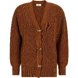 Brown Viscose Cardigan