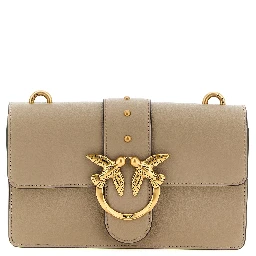 Gray Calfskin Crossbody Bag