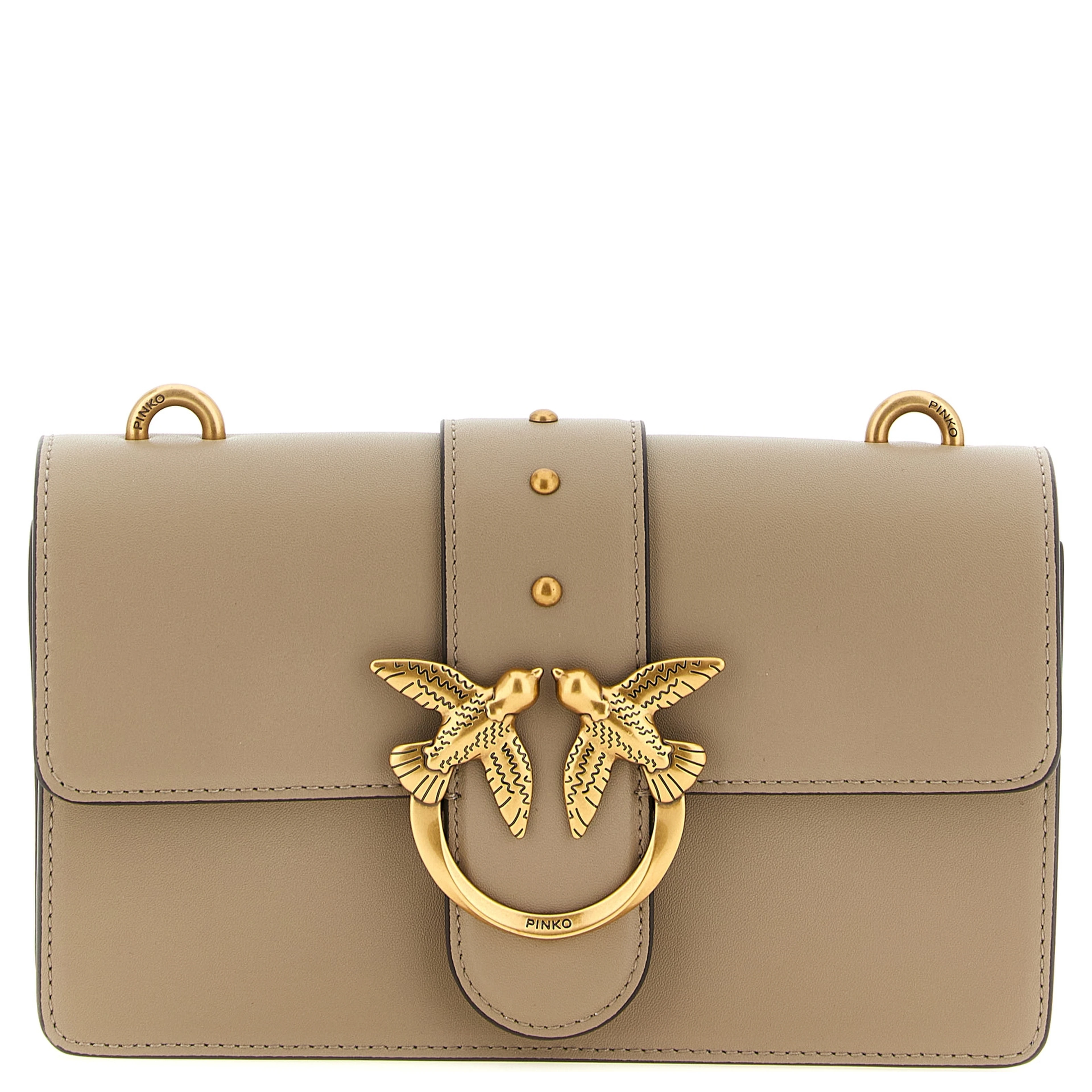 Gray Calfskin Crossbody Bag