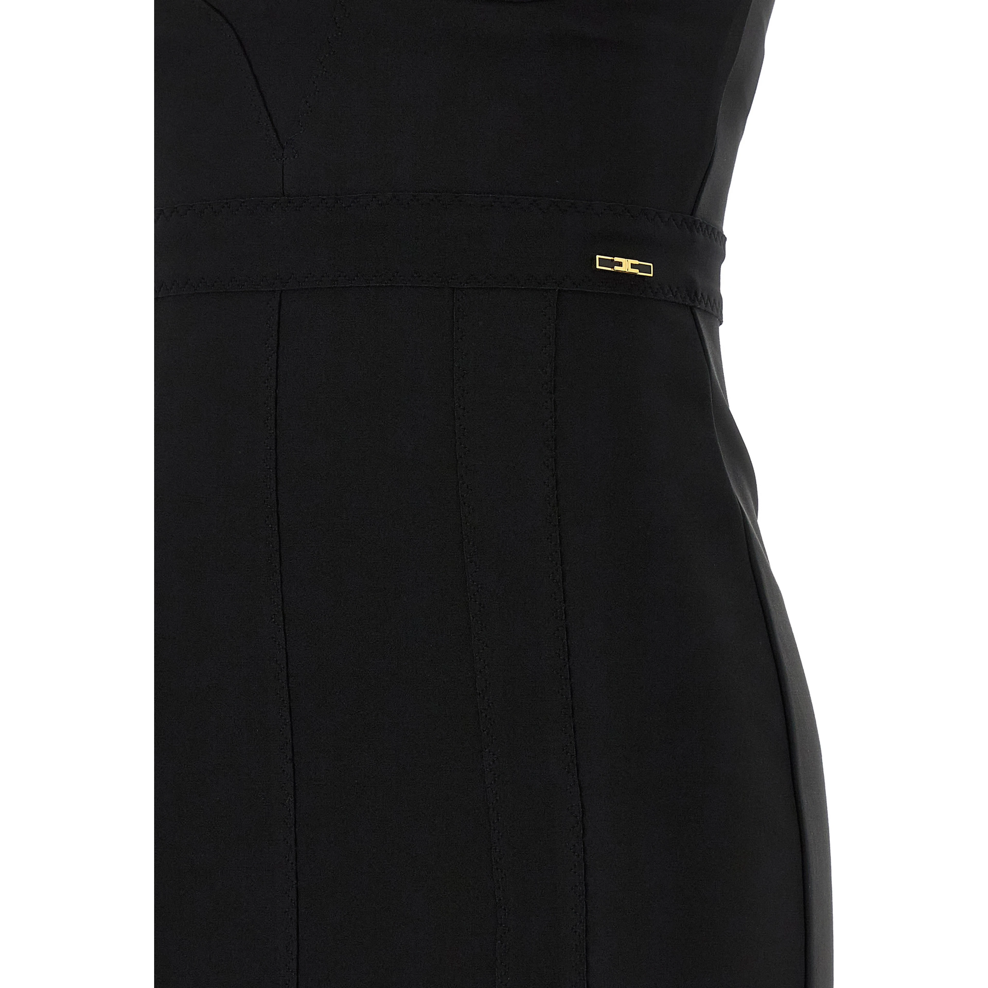 Black Polyamide Midi Dress