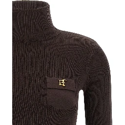 Brown Lycra Cardigan