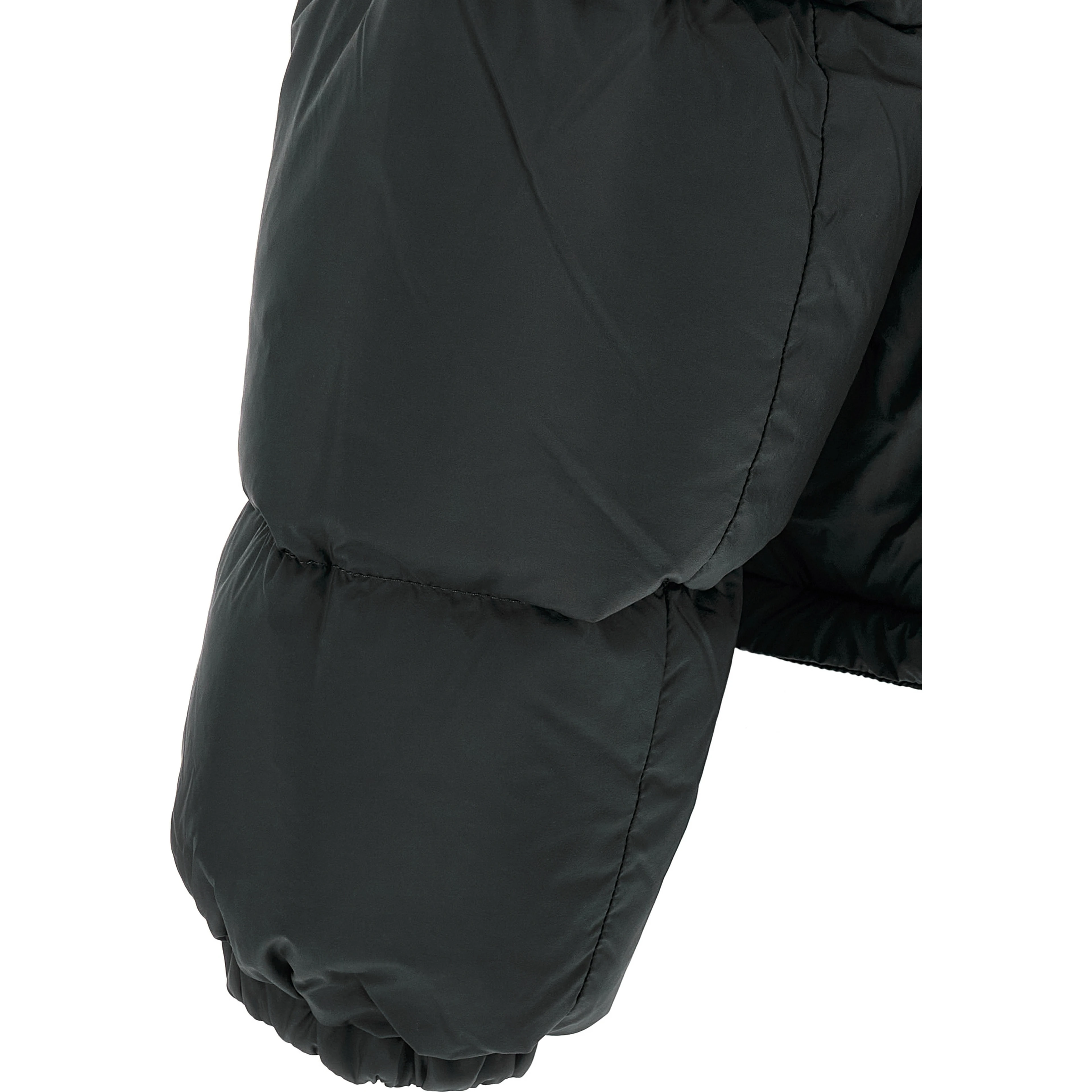 Black Polyamide Full-Length Jacket