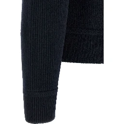 Blue Virgin Wool Full-Length Jacket