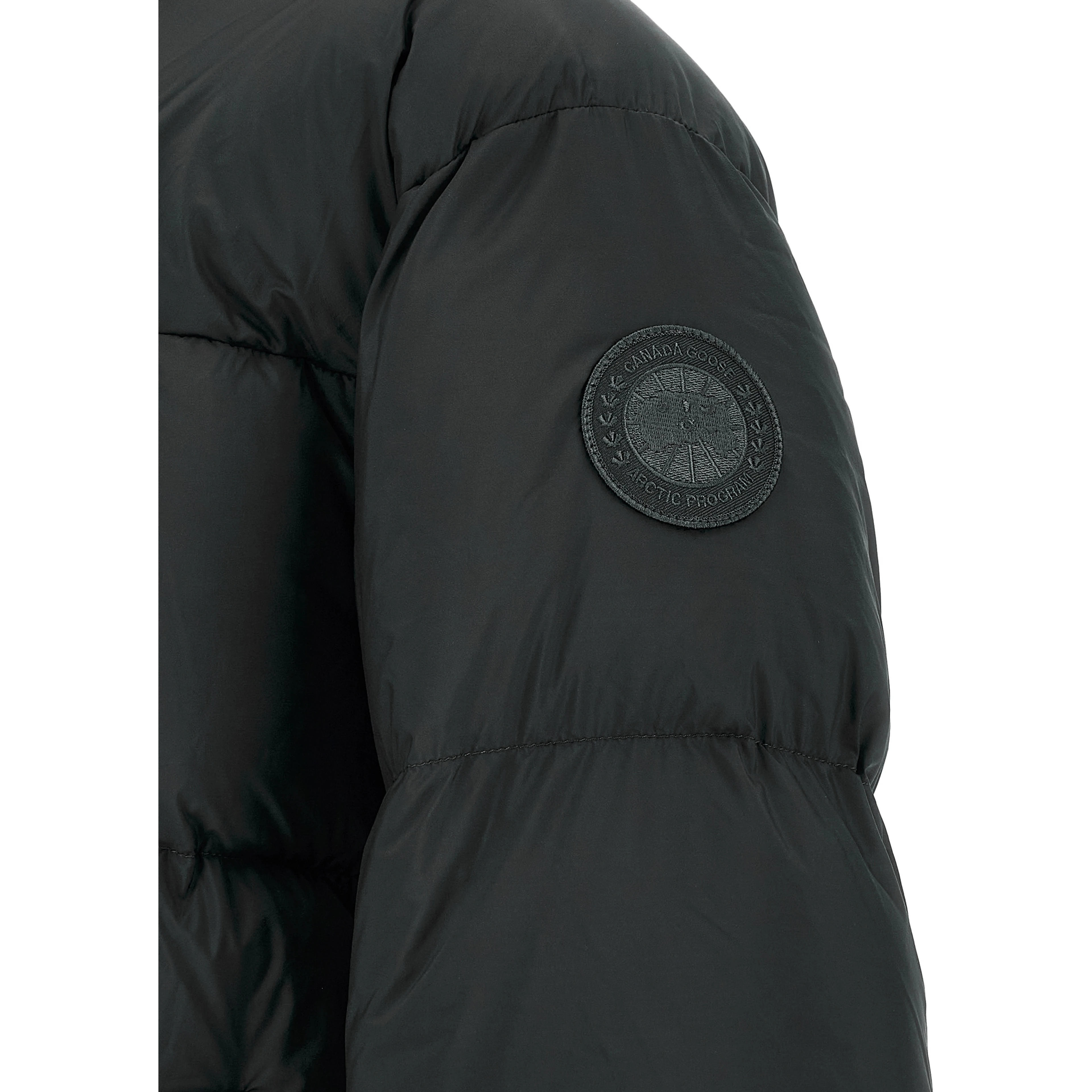 Black Polyamide Full-Length Jacket