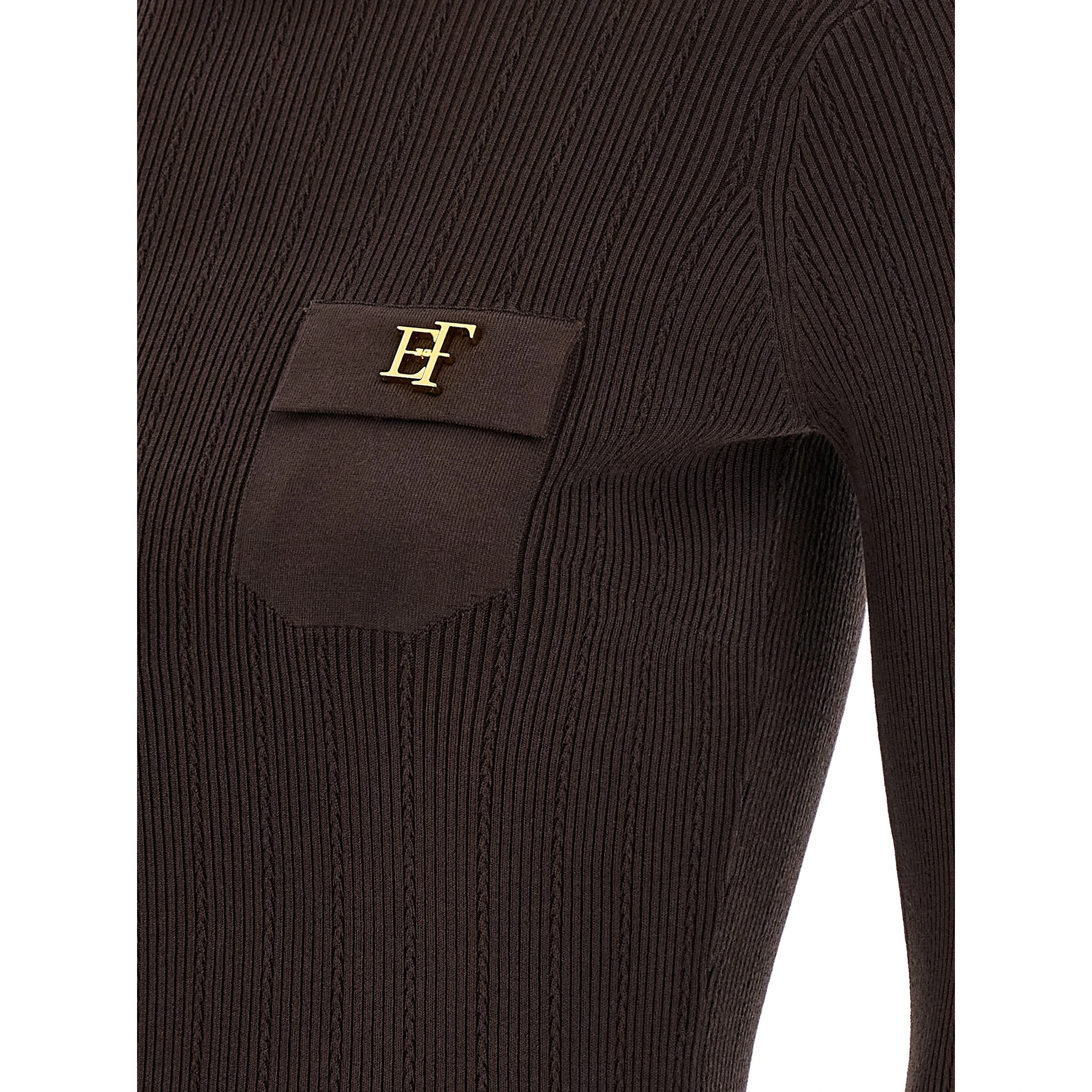Brown Lycra Cardigan