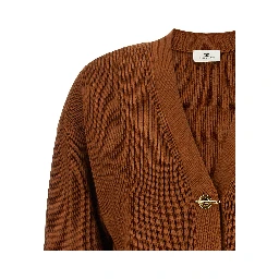 Brown Viscose Cardigan