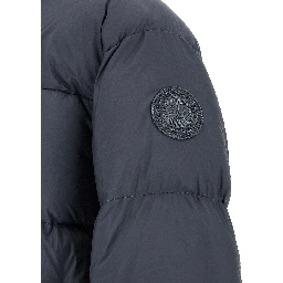 Gray Polyamide Full-Length Jacket