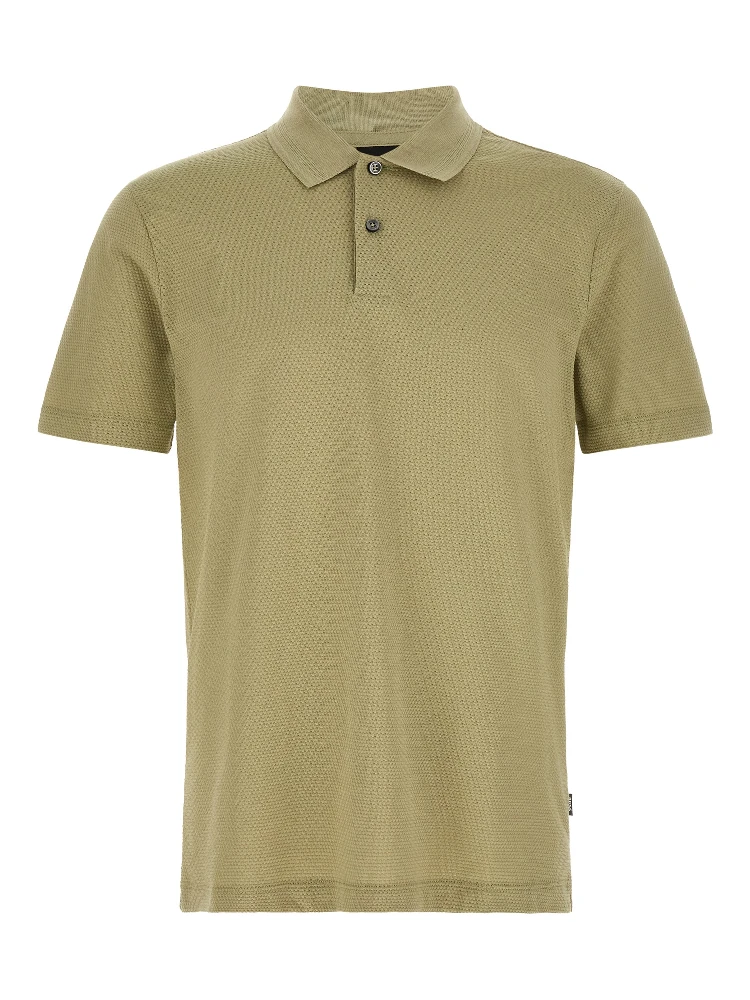 Beige Cotton Polo Shirt