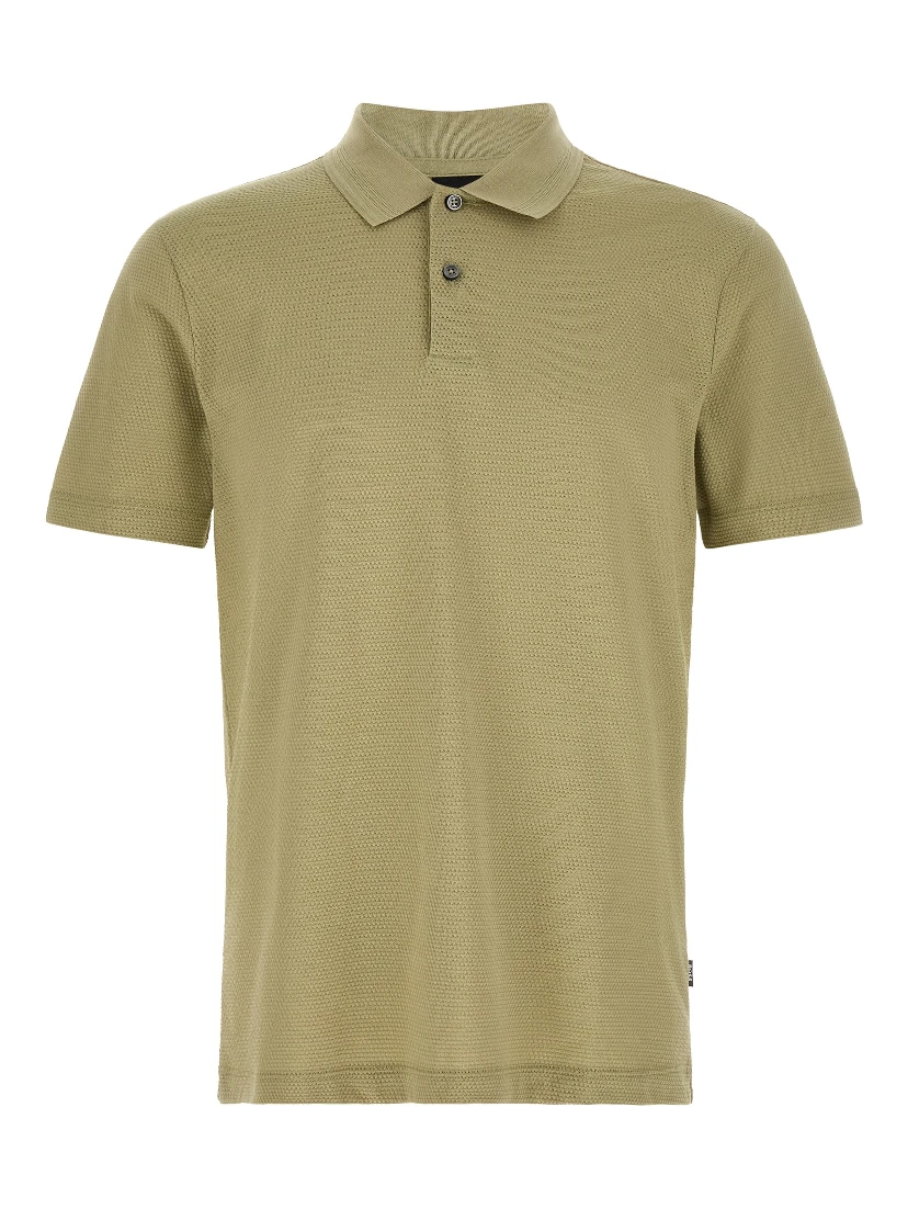 Beige Cotton Polo Shirt