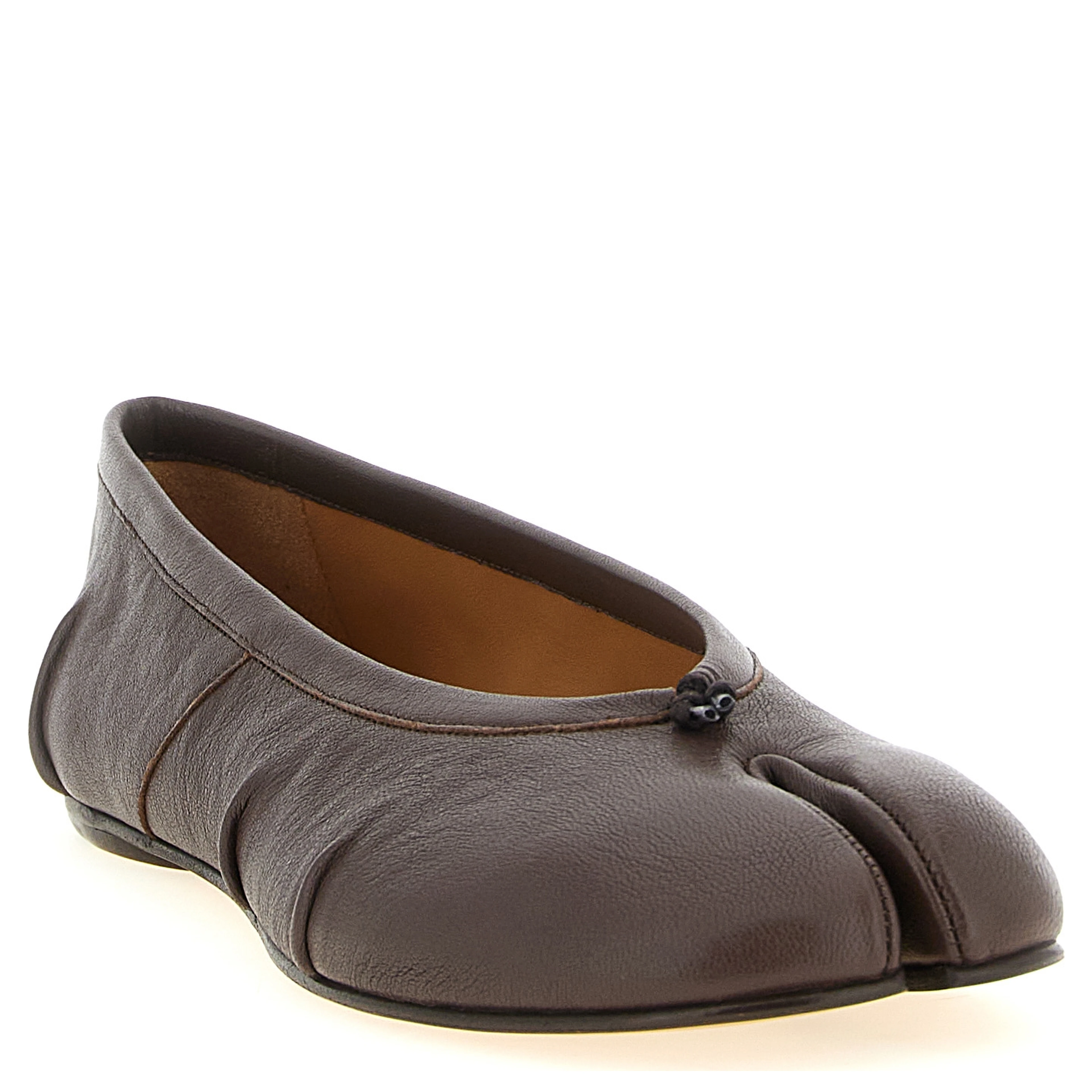 Brown Lamb Leather Ballet Flats