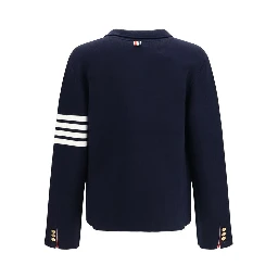 Blue Wool Oves Aries Full-Length Jacket