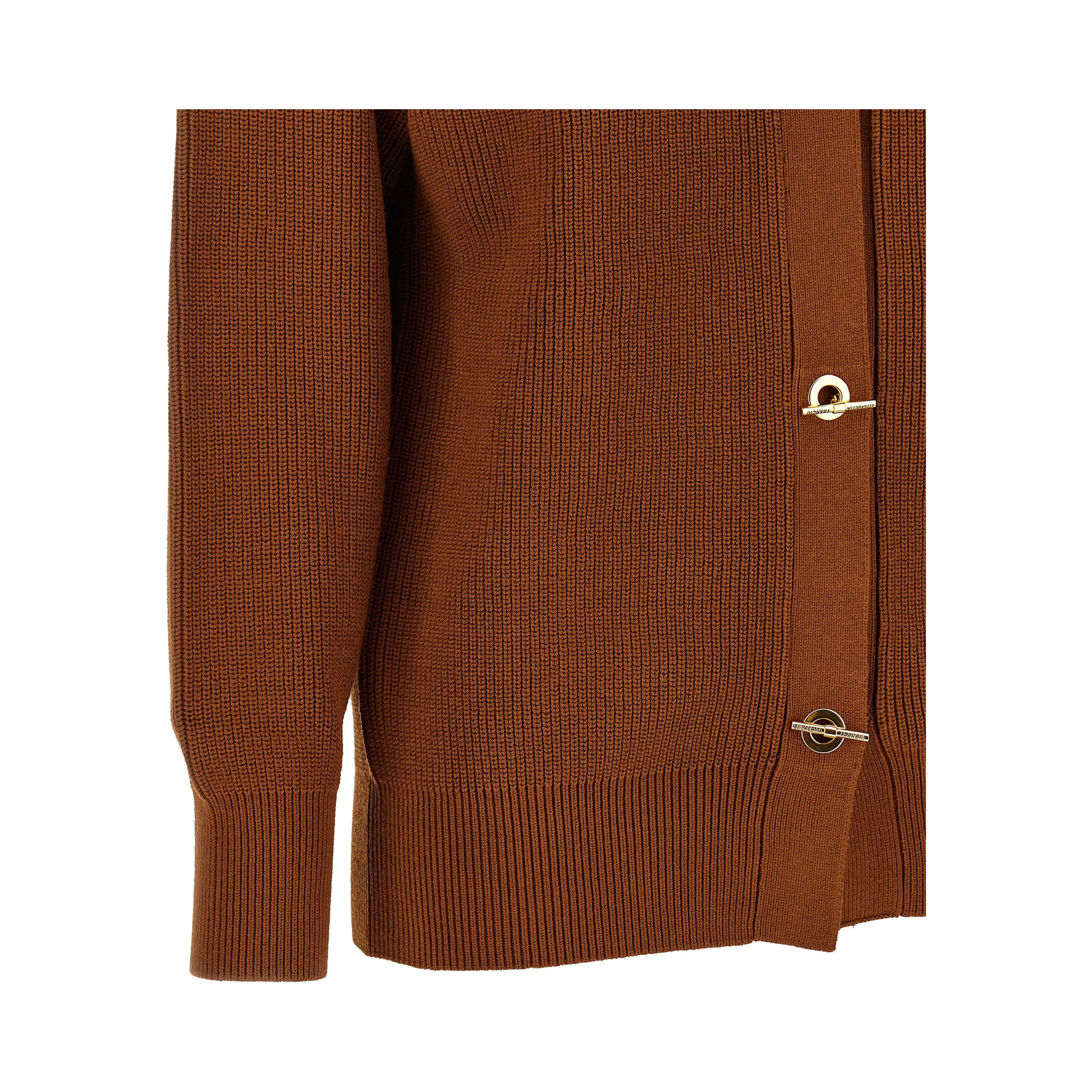 Brown Viscose Cardigan