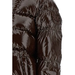 Brown Polyamide Full-Length Jacket