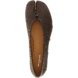Brown Lamb Leather Ballet Flats
