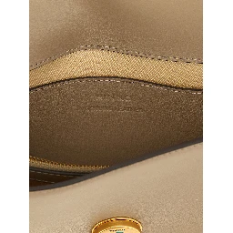 Gray Calfskin Crossbody Bag