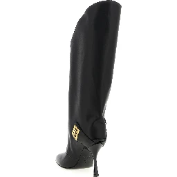 Black Calfskin Over The Knee