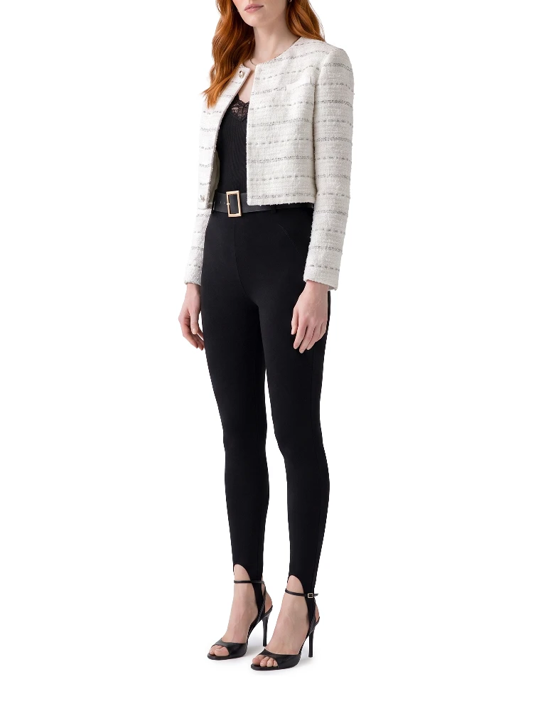 Black knit stirrup leggins alternative