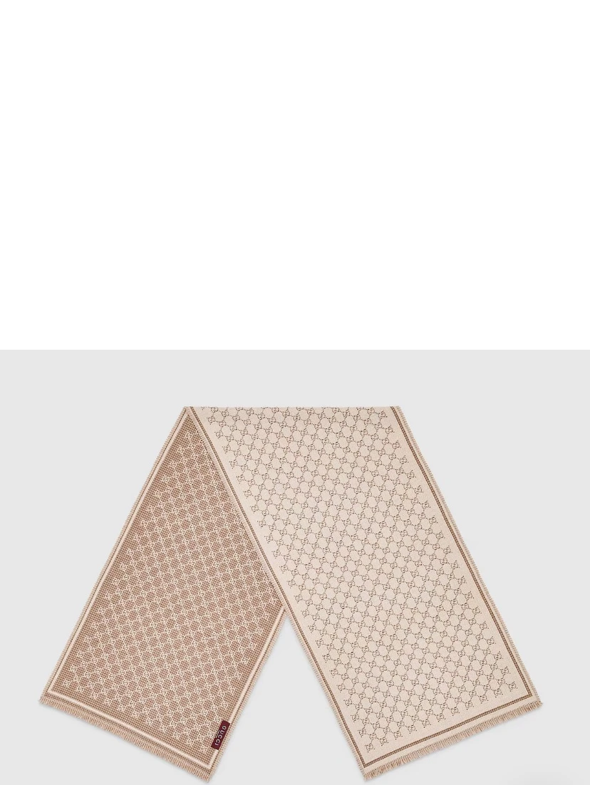 "GG" wool scarf
