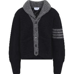BROWNE 65 JERSEY INTARSIA SHAWL COLLAR CARDIGAN