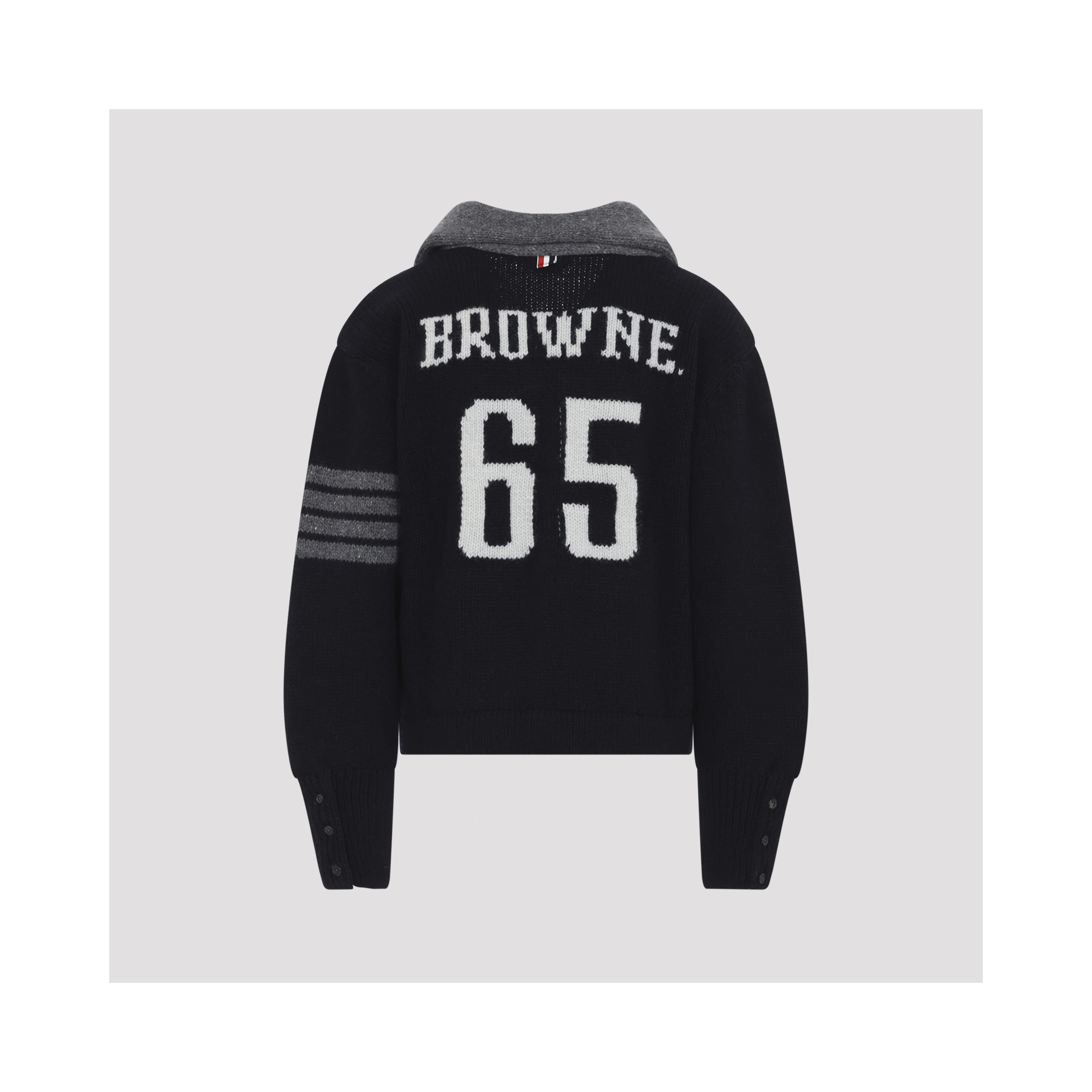 BROWNE 65 JERSEY INTARSIA SHAWL COLLAR CARDIGAN