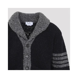 BROWNE 65 JERSEY INTARSIA SHAWL COLLAR CARDIGAN