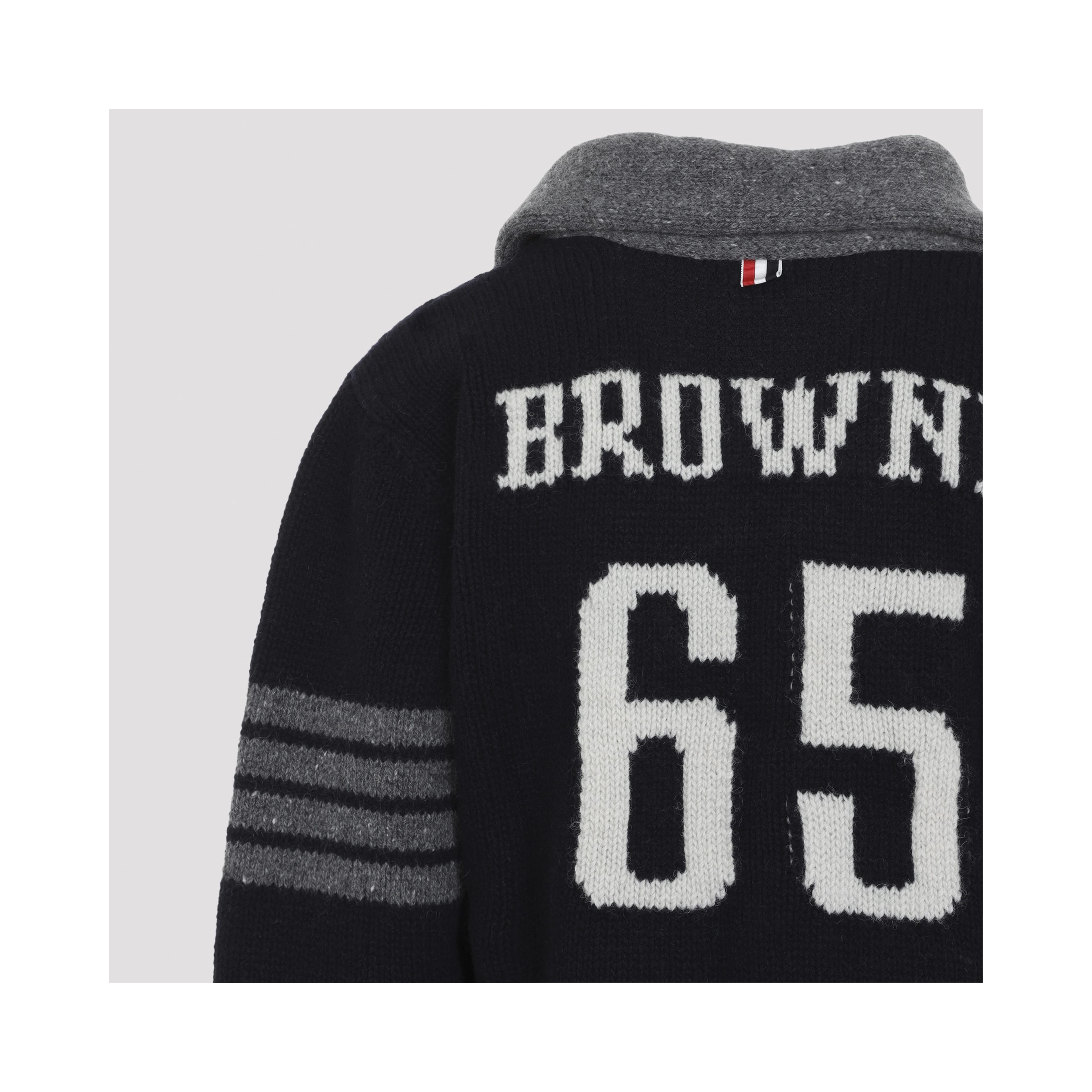 BROWNE 65 JERSEY INTARSIA SHAWL COLLAR CARDIGAN
