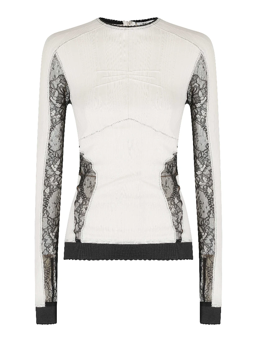 TOP RIB AND LACE