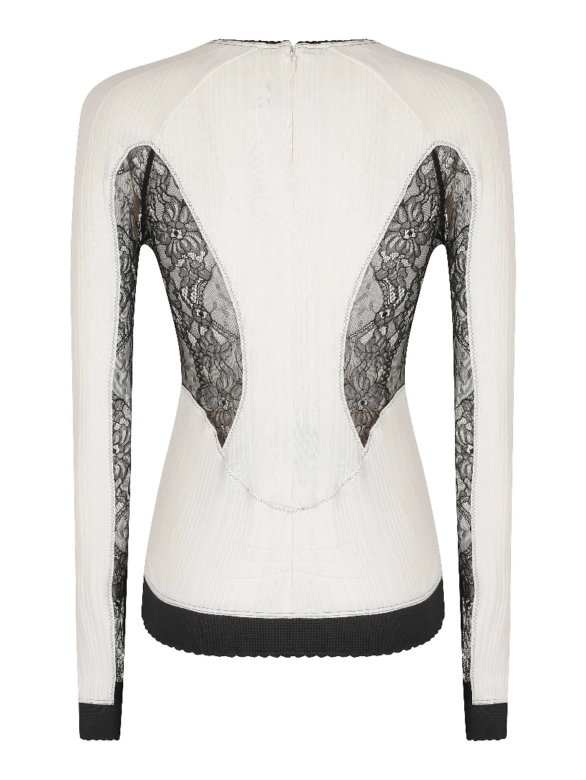 TOP RIB AND LACE