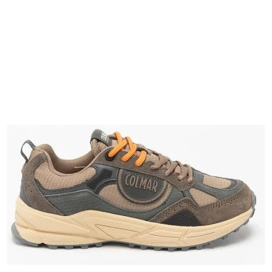 Brown Polyester Athletic Sneakers