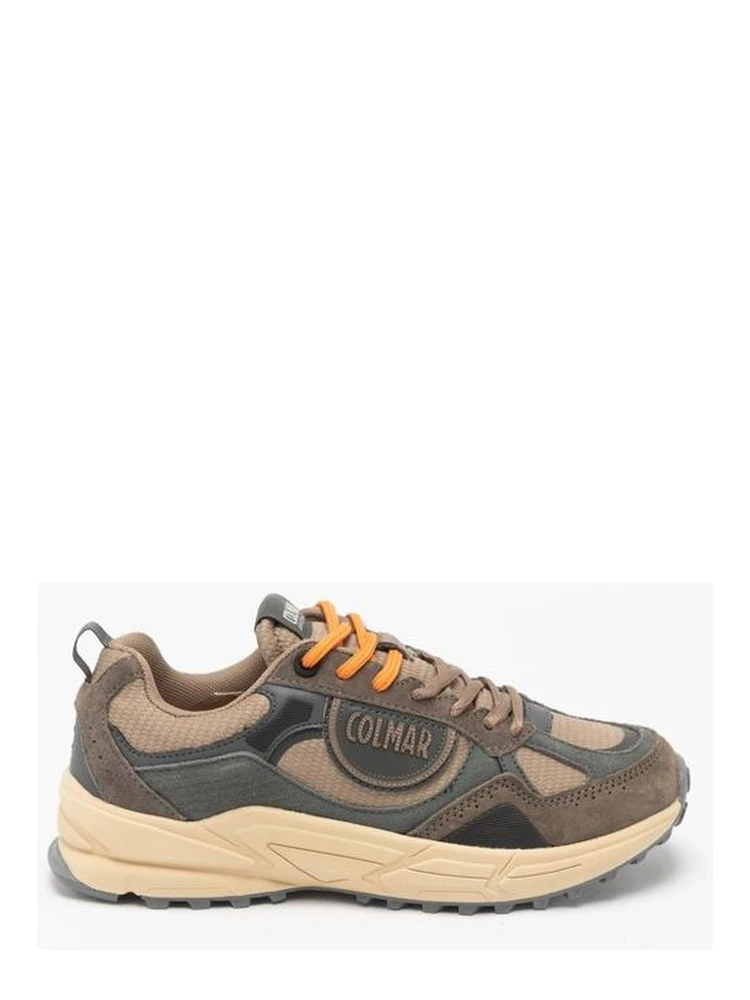 Brown Polyester Athletic Sneakers