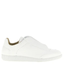 White Calfskin Low Top Sneakers