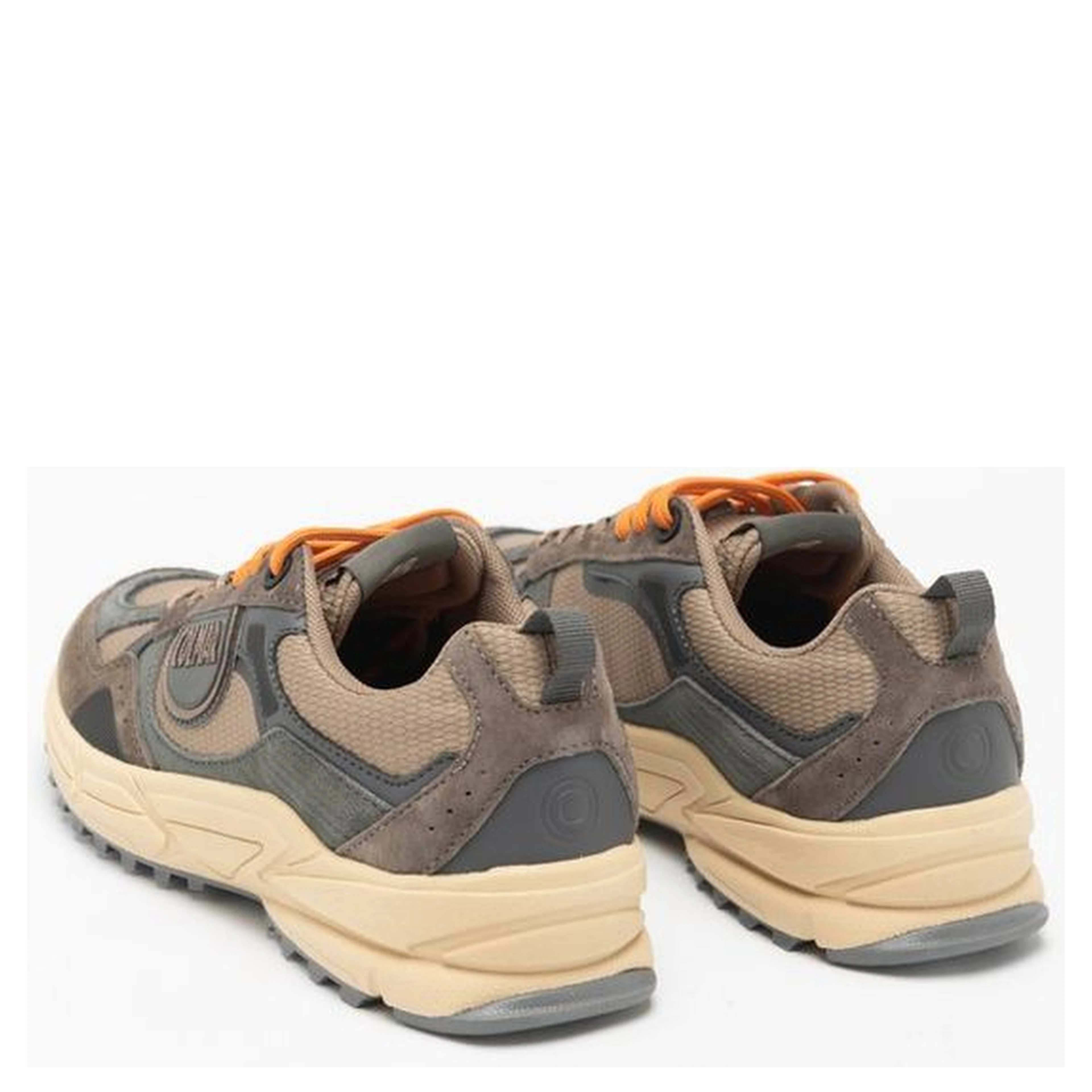Brown Polyester Athletic Sneakers
