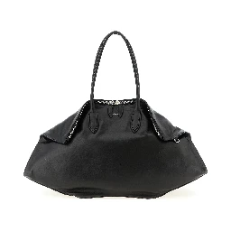 Black Calfskin Shoulder Bag