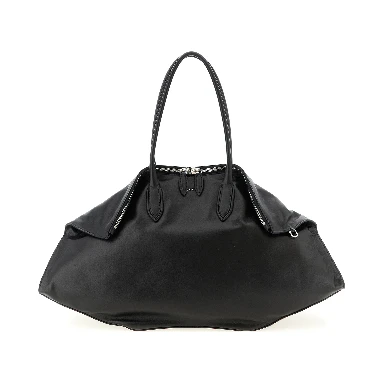 Black Calfskin Shoulder Bag