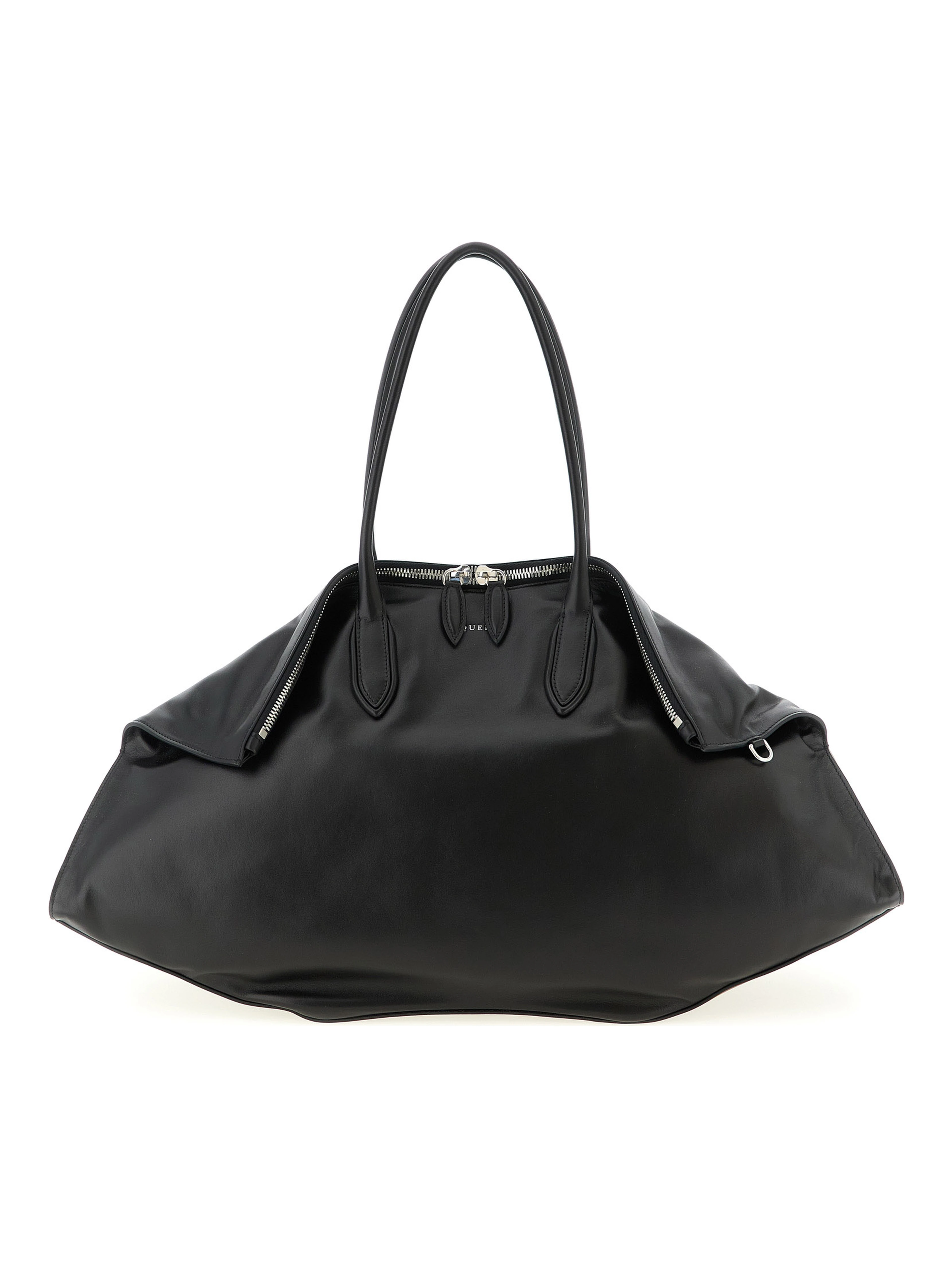Black Calfskin Shoulder Bag