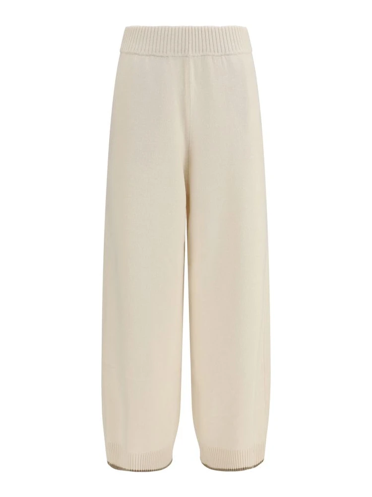 White Cashmere Casual Pants