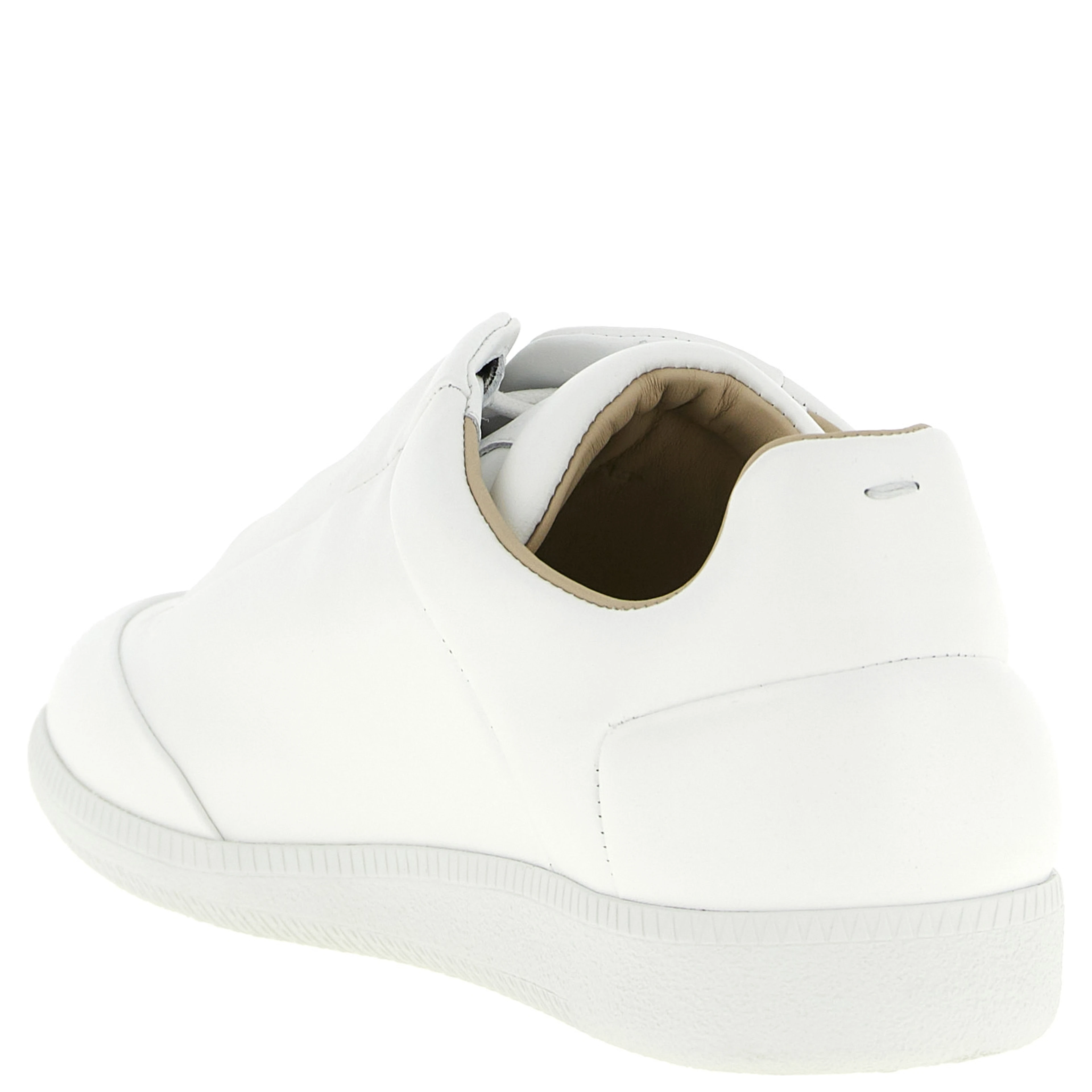White Calfskin Low Top Sneakers