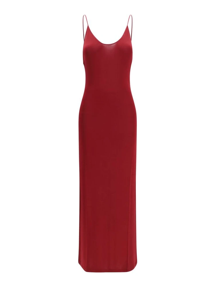 Bordeaux Viscose Casual Dress
