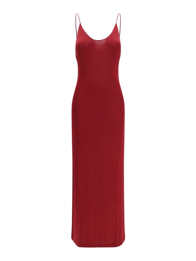 Bordeaux Viscose Casual Dress